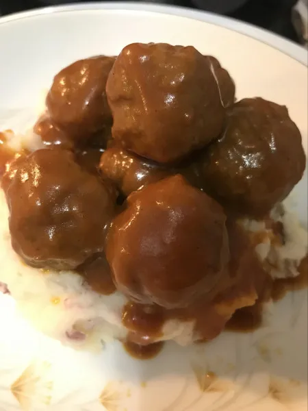 receta Albóndigas Festivas De Miel Y Bourbon