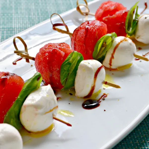 receta Pastèque Caprese Apéritif