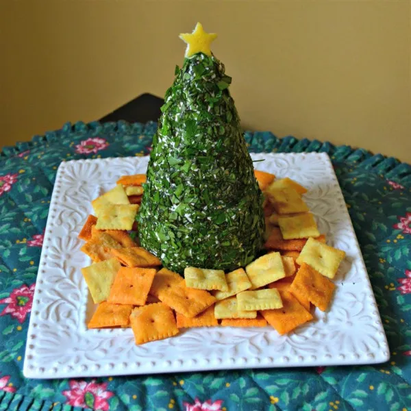 receta Sapin de Noël aux fines herbes Fromage à la crème, Havarti et Parmesan