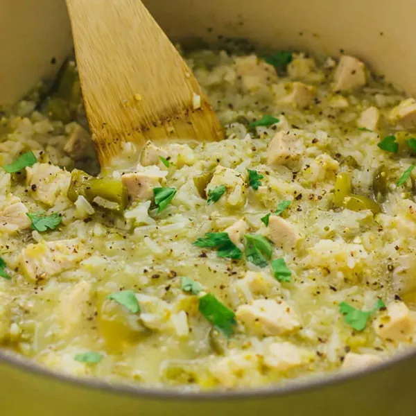 receta Riz au chou-fleur Et Poulet En Sauce Verte