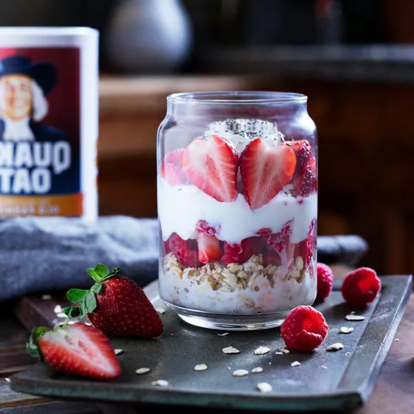 receta Avena Con Bayas Durante La Noche