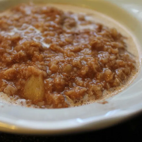 recette Gruau aux pommes et à la cannelle