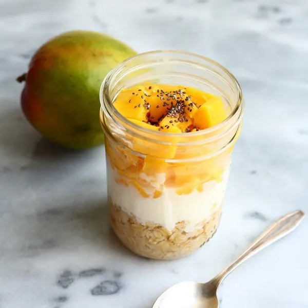 receta Avena Con Mango Durante La Noche