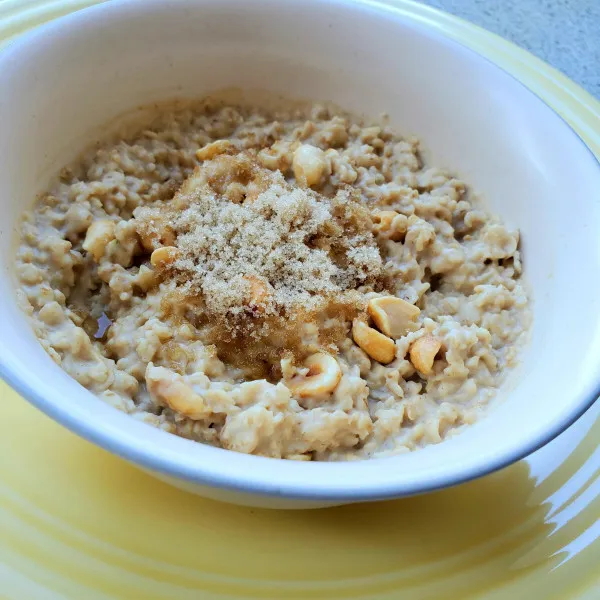 receta Avena Rápida Con Mantequilla De Maní