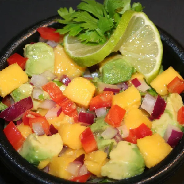 receta Salsa à l'avocat et à la mangue