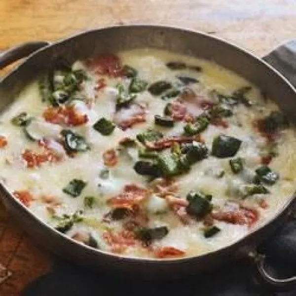 recetas Bacon And Chile Queso Fundido