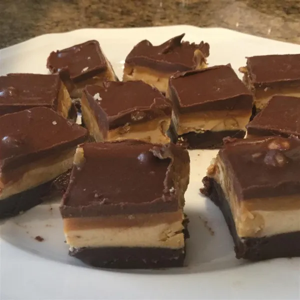 receta Barras De Conmoción De Chocolate Y Caramelo