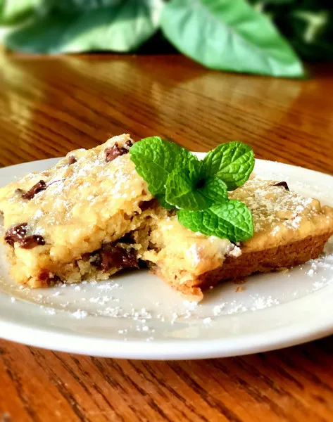 receta Barres de biscuits aux pépites de chocolat et aux bananes