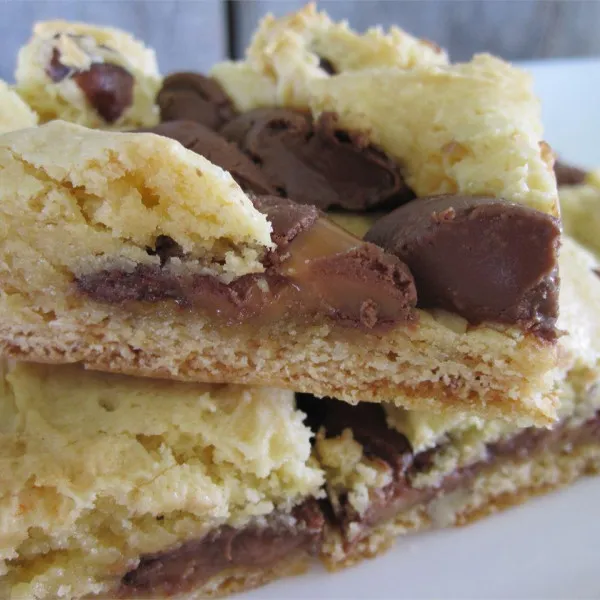 receta Chewy Rolo Cookie Bars