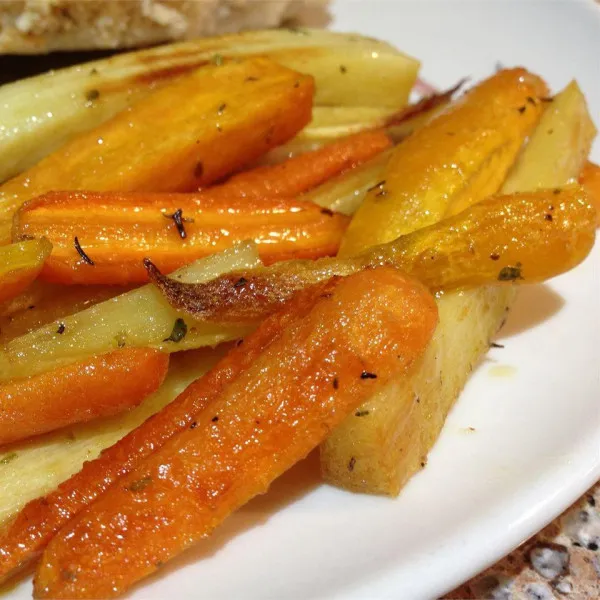 recetas Batatas Asadas Y Verduras Con Tomillo Y Sirope De Arce