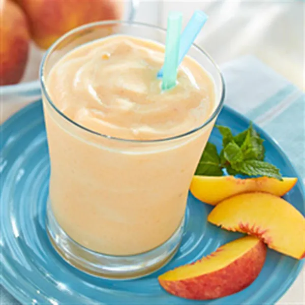 receta Smoothie crémeux au thé blanc et à la pêche