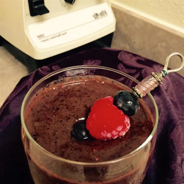 receta Smoothie au caramel et au chocolat aux baies