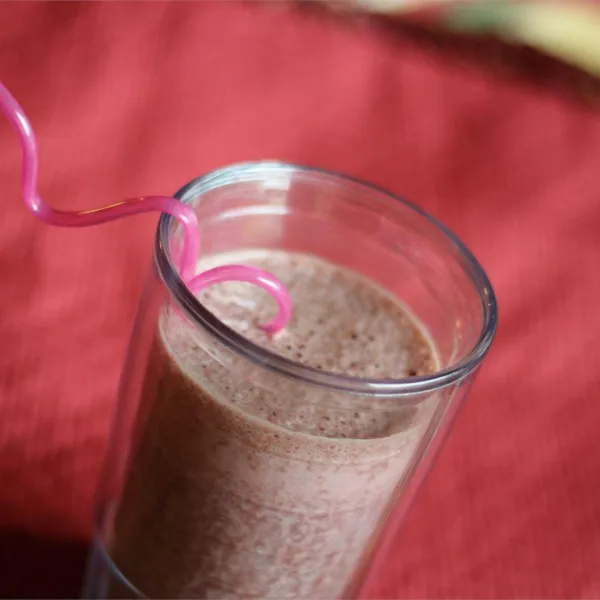 receta Batido De Chocolate, Fresa Y Plátano