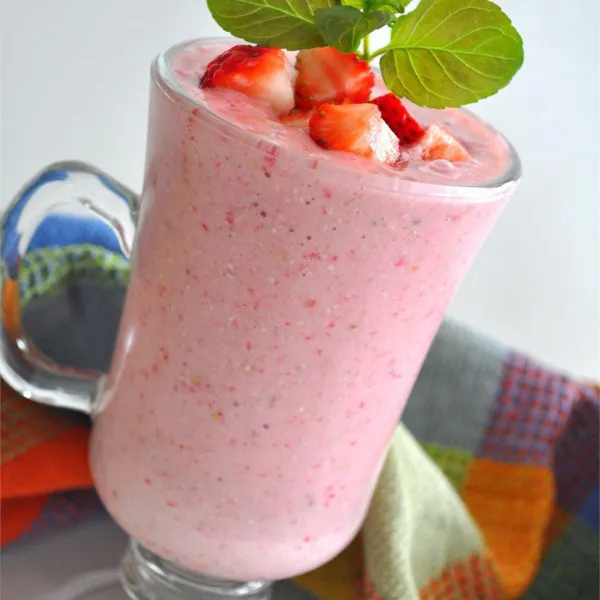 recetas Batido De Desayuno De Avena Y Fresas