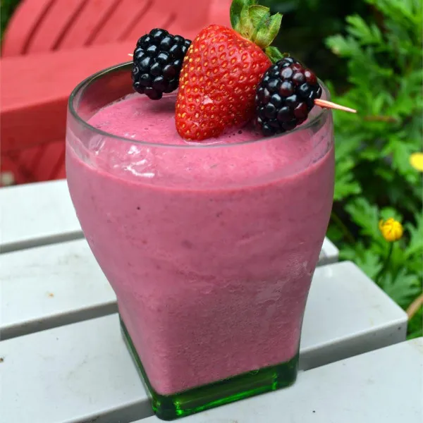 receta Smoothie mûre et framboise