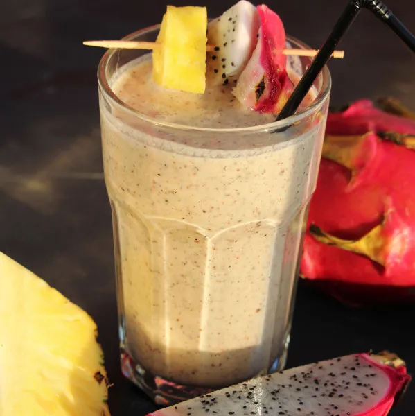 receta Batido De Fruta Del Dragón