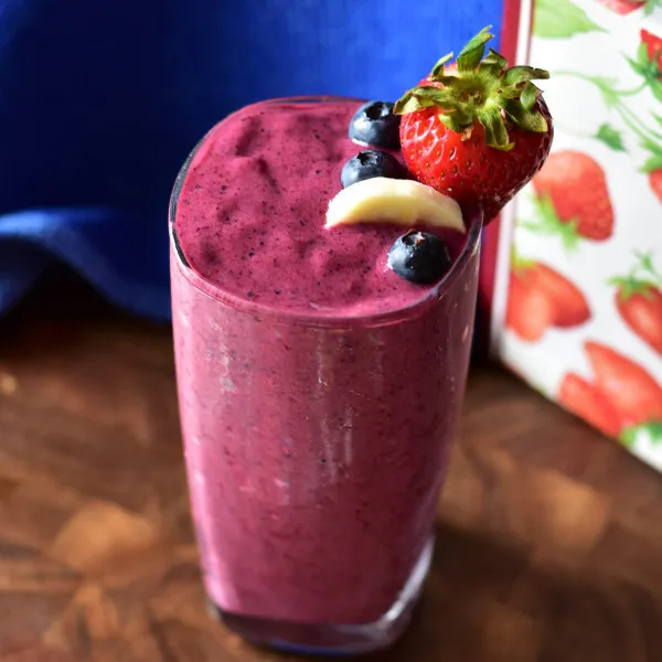 recetas Batido De Frutas Rojas, Blancas Y Azules