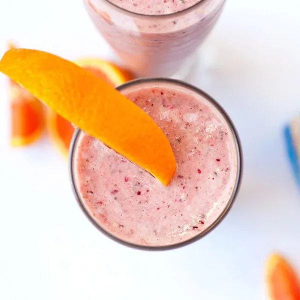 receta Smoothie à l'orange et aux bleuets