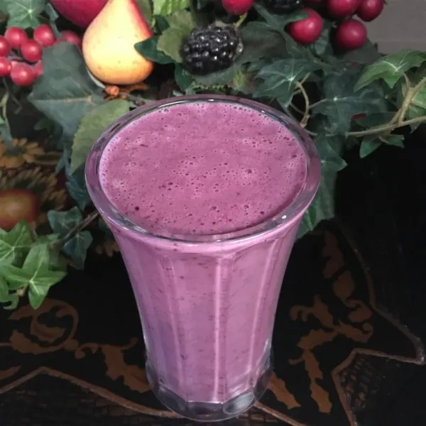 receta Batido De Proteína De Plátano Y Mora