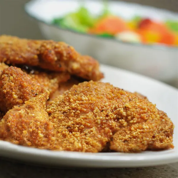 receta Shake & Bake au poulet et aux amandes sans gluten