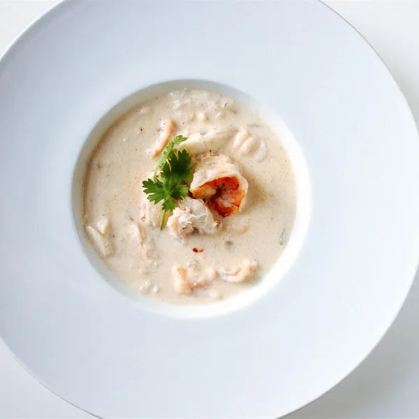 receta Bisque de crevettes et de crabe