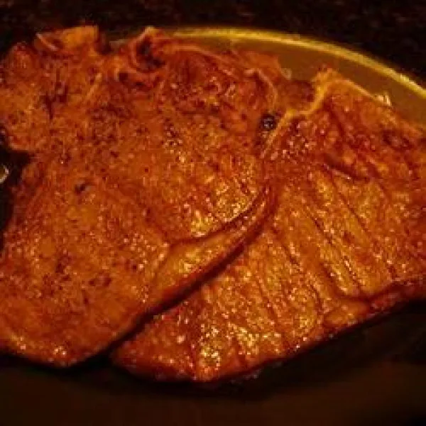 receta Steak barbecue mariné dans un bouillon