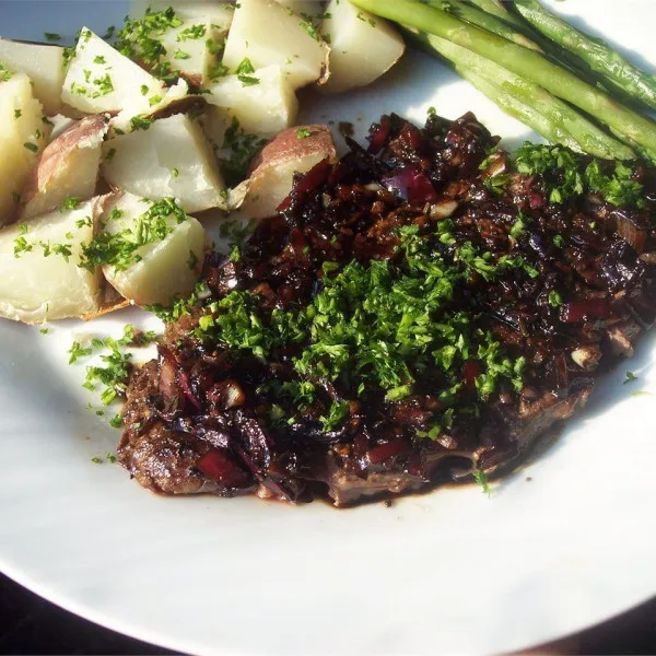 przepisy Grillowany Stek Z Redukcją Balsamiczną
