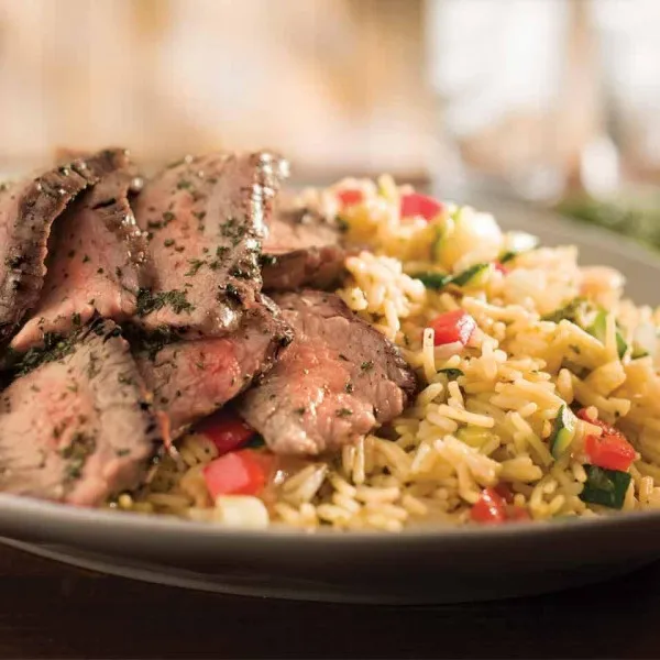 recetas Bistec A La Plancha Y Arroz De Verduras De Verano