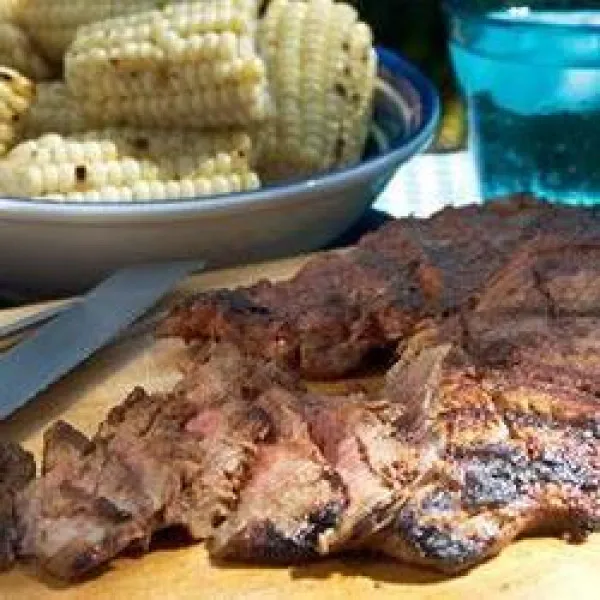 receta Bistec De Falda De Chipotle A La Parrilla