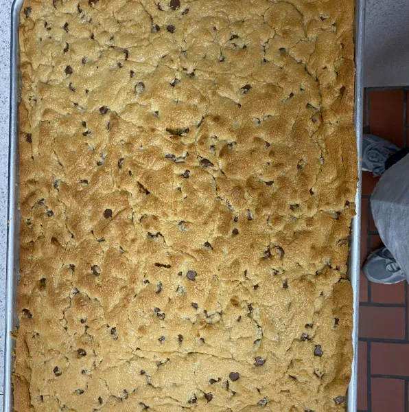 receta Blondies au beurre de cacahuète et aux pépites de chocolat