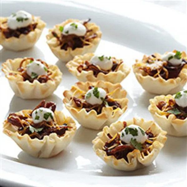 receta Bouchées filo de bison barbecue