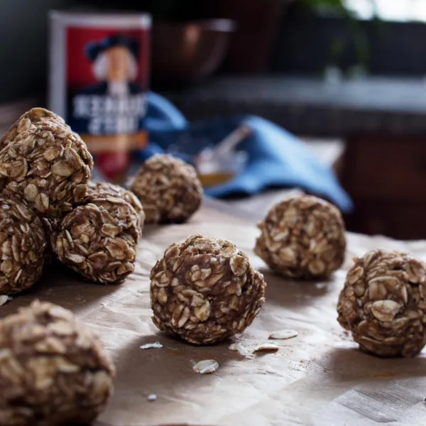 receta Bouchées énergisantes au beurre d'arachide et à la banane