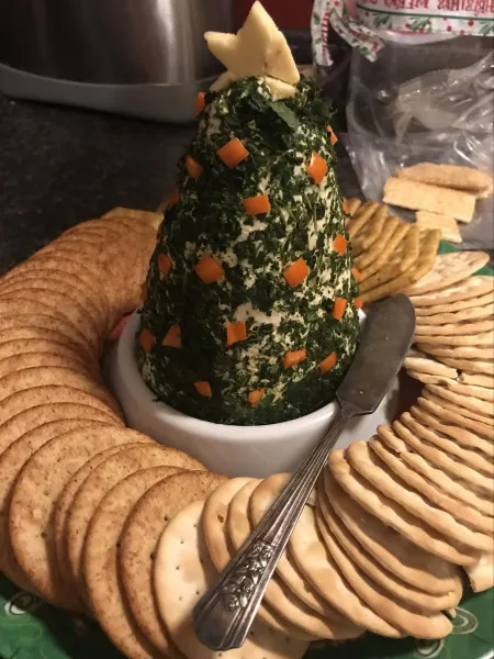 receta Boule de fromage au sapin de Noël