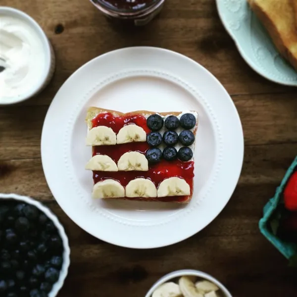 recetas Brindis De Bandera Roja, Blanca Y Azul