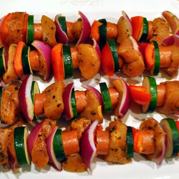 Przepis Chorizo ​​And Chicken Skewers