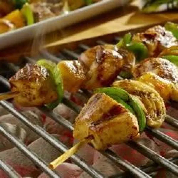 recetas Brochetas De Pollo Tropicales