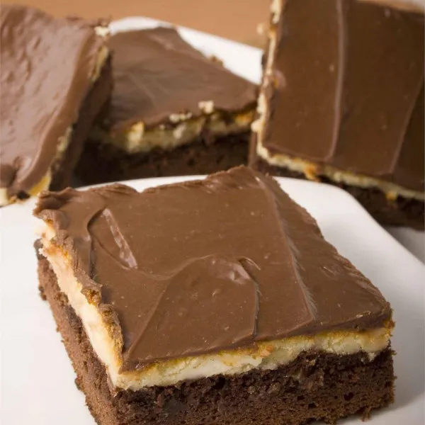 receta Brownies Cubiertos Con Tarta De Queso