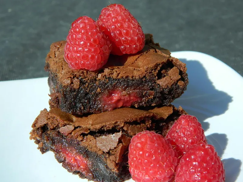 receta Brownies aux framboises équitables