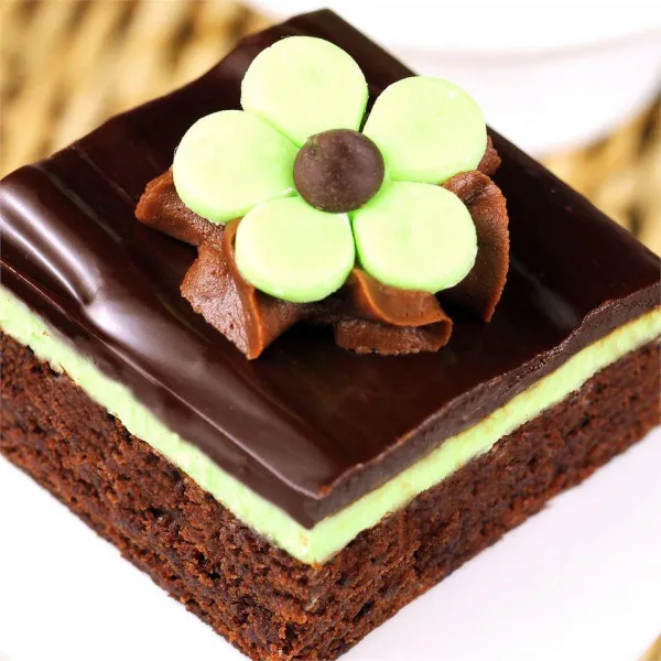 receta Brownies dessert au chocolat et à la menthe