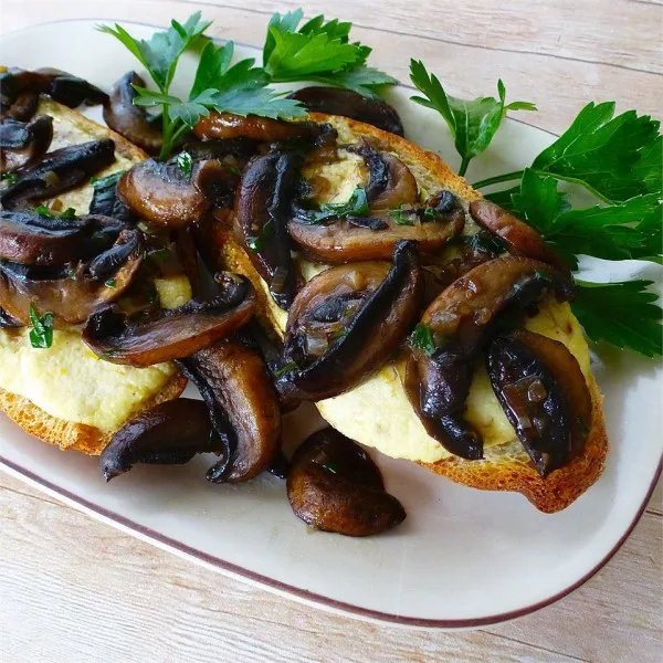 receta Bruschetta De Champiñones Y Ricota