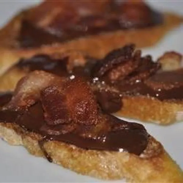 recetas Bruschetta De Tocino Y Chocolate