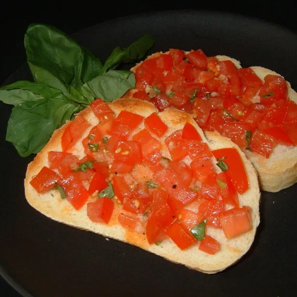 receta Bruschettas Con Tomate