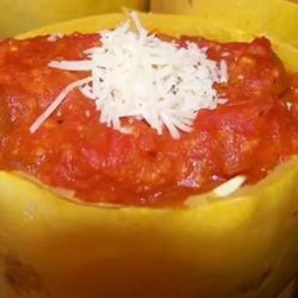 receta Courge spaghetti aux 3 fromages