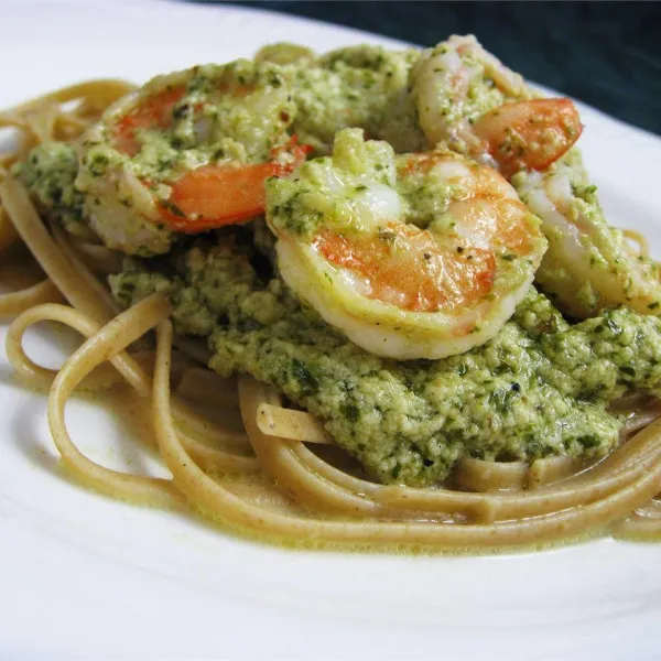 recetas Camarones Al Pesto Cremoso