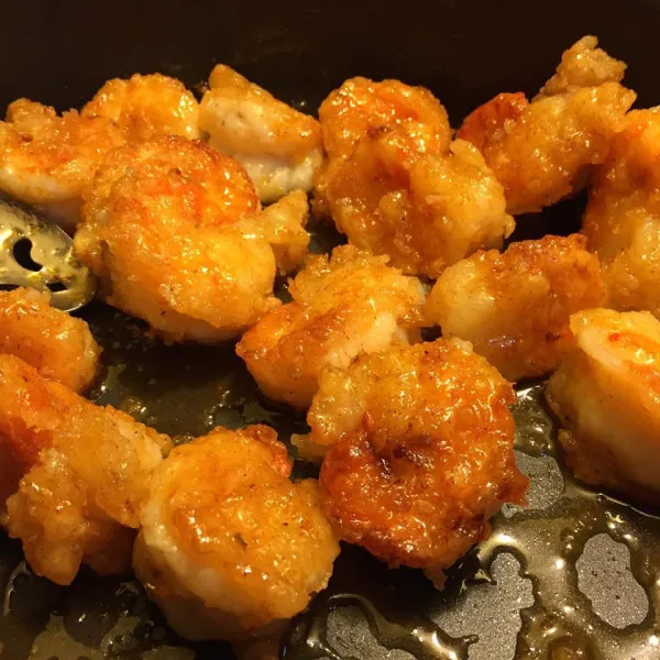 receta Crevettes pétards au miel et à l'orange