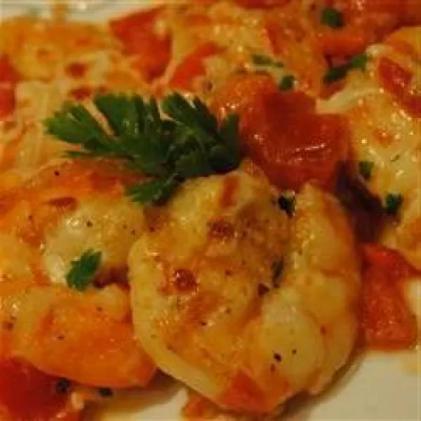 recette Crevettes Scampi et Tomate GrillÃ©e