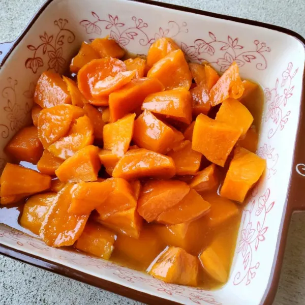 receta Camotes Confitados Con Jugo De Naranja