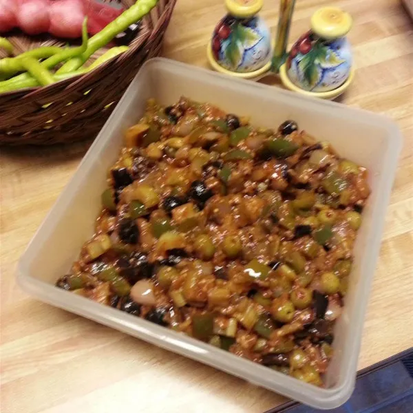 receta Caponatina de Mamï¿½ Annette (salade d'aubergines)