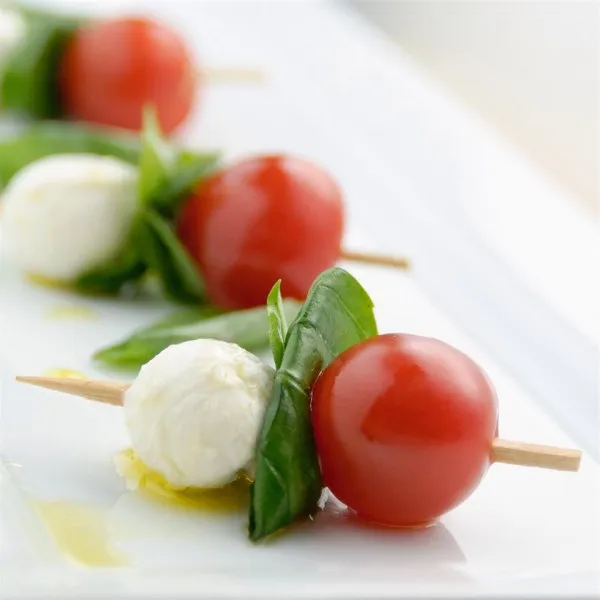 receta Caprese sur un bâton