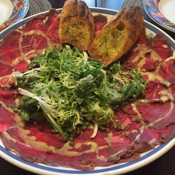 receta Carpaccio en forme de coeur